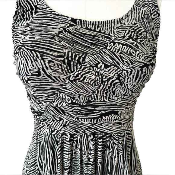 NWT Anthropologie Plenty by Tracy Reece Ruched knit dress fit and flare, black - Picture 5 of 14